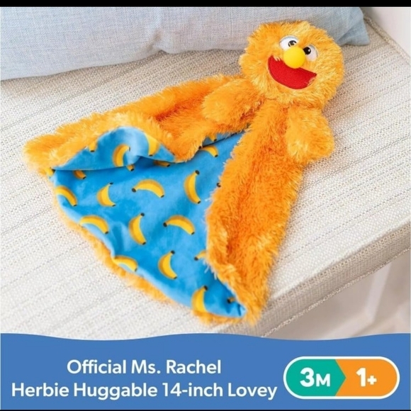 Ms. Rachel Official Herbie Huggable Lovey, Double Sided, Machine Multicolor - Picture 1 of 7